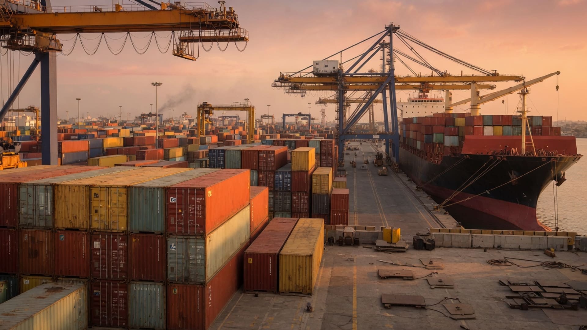 Port illustration for international trade rules
